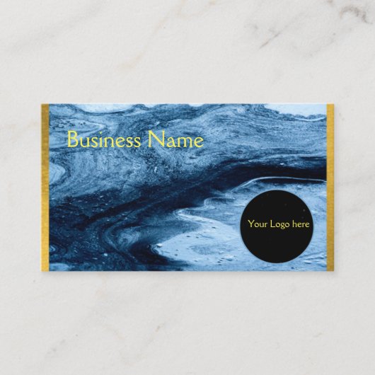 名刺マーブルブルー 名刺 (正面)