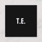 名刺ミニマリストカスタムテンプレートブラック スクエア名刺 (裏面)