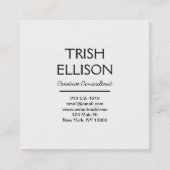 名刺ミニマリストカスタムテンプレートブラック スクエア名刺 (正面)