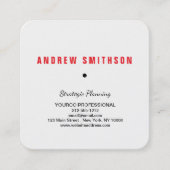 名刺ミニマリストカスタムテンプレートモノグラム スクエア名刺 (正面)