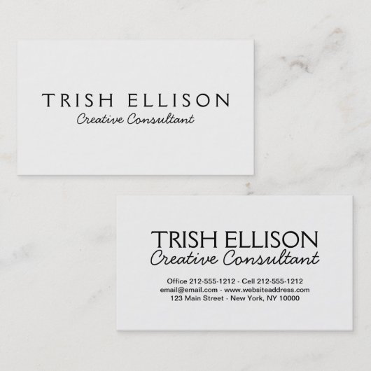 名刺ミニマリストカスタムテンプレート平野 名刺 (正面/裏面)