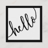 名刺ミニマルカスタムリストテンプレートこんにちは スクエア名刺 (裏面)