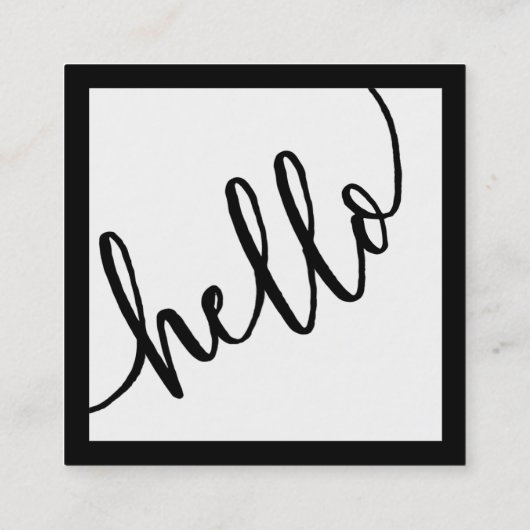 名刺ミニマルカスタムリストテンプレートこんにちは スクエア名刺 (裏面)