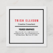 名刺ミニマルカスタムリストテンプレートこんにちは スクエア名刺 (正面)