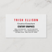 名刺ミニマルカスタムリストテンプレートこんにちは 名刺 (裏面)