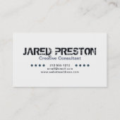 名刺ミニマルカスタムリストテンプレート色 名刺 (裏面)