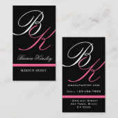 名刺メイクアップアーティストピンク 名刺 (正面/裏面)