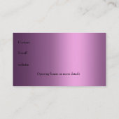 名刺メイブとブラックフローラ抽象芸術 名刺 (裏面)