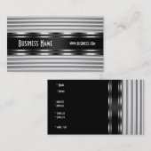 名刺メタル銀白黒 名刺 (正面/裏面)