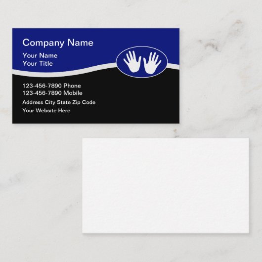 名刺モダンに手をマッサージする 名刺 (正面/裏面)