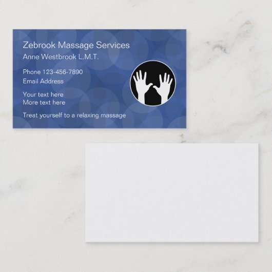 名刺モダンのマッサージ 名刺 (正面/裏面)