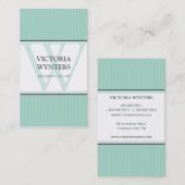 名刺モダンイニシャルモノグラム 名刺 (正面/裏面)