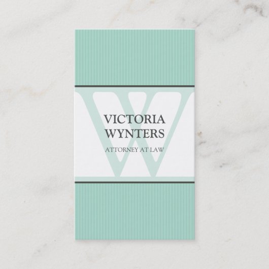 名刺モダンイニシャルモノグラム 名刺 (正面)