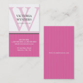 名刺モダンイニシャルモノグラム 名刺 (正面/裏面)