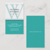 名刺モダンイニシャルモノグラム 名刺 (正面/裏面)