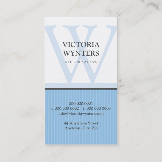 名刺モダンイニシャルモノグラム 名刺 (正面)