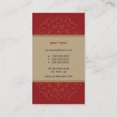 名刺モダンオリエンタルマンダラ赤金ゴールド 名刺 (裏面)