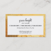 名刺モダンシンプルはっきりした金ゴールド箔 名刺 (裏面)