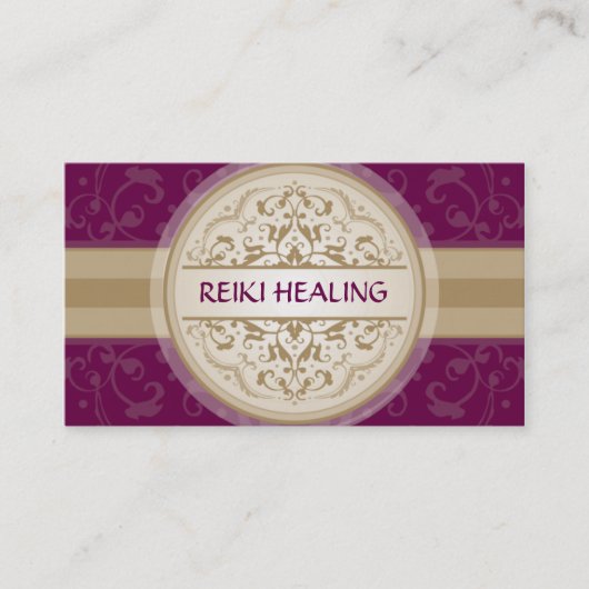 名刺モダン東曼荼羅梅金ゴールド 名刺 (正面)