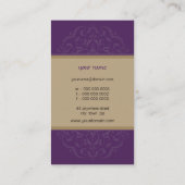 名刺モダン東洋曼荼羅紫金ゴールド 名刺 (裏面)