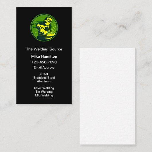 名刺ユニークの溶接 名刺 (正面/裏面)