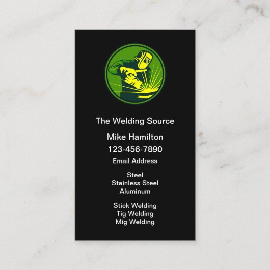 名刺ユニークの溶接 名刺 (正面)