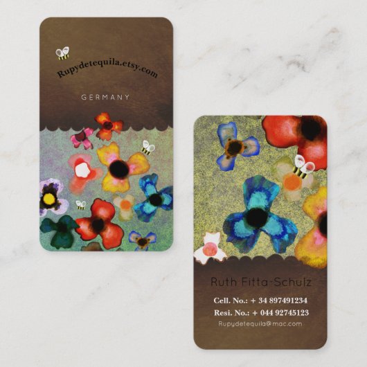 名刺ユニーク 名刺 (正面/裏面)