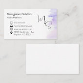 名刺ラベンダーの水洗剤 名刺 (正面/裏面)