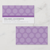 名刺ラージスポットパターンバイオレット紫 名刺 (正面/裏面)