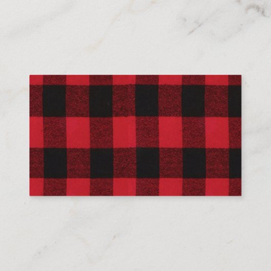 名刺レッドバッファロープレイドベアーブラック 名刺 (裏面)