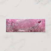 名刺レッドピンクウッドランドバードスキニー スキニー名刺 (裏面)