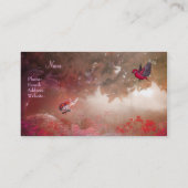 名刺レッドピンクウッドランドバード 名刺 (裏面)