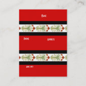 名刺レッドブラックピンアップガールヴィンテージレトロ 名刺 (裏面)