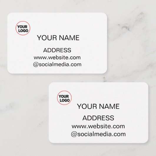 名刺ロゴの追加詳細 名刺 (正面/裏面)