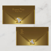 名刺ワイルドエレガント金ゴールドブラック財布 名刺 (正面/裏面)