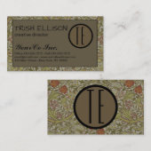 名刺ヴィンテージフローラソフトカスタムテンプレート 名刺 (正面/裏面)