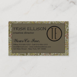 名刺ヴィンテージフローラソフトカスタムテンプレート 名刺