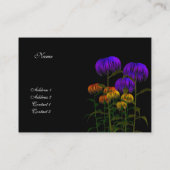 名刺ヴィンテージブラックイエローブルー花 名刺 (裏面)