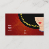 名刺ヴィンテージレトロハットブティックアールデコ 名刺 (裏面)