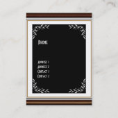 名刺ヴィンテージレトロファッションブティック5 名刺 (裏面)