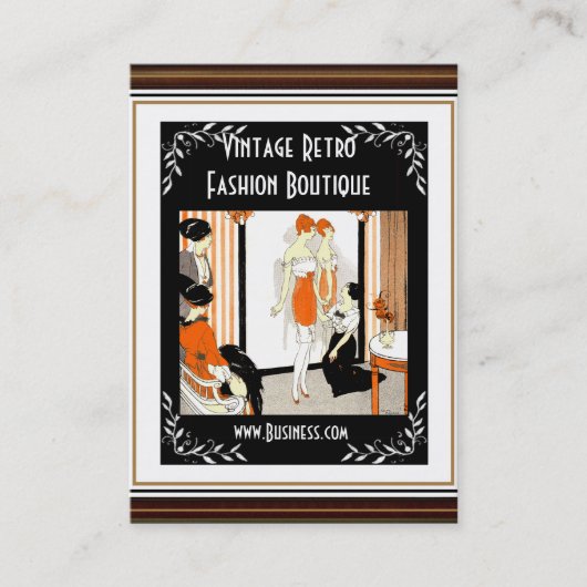 名刺ヴィンテージレトロファッションブティック5 名刺 (正面)