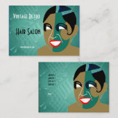 名刺ヴィンテージレトロヘアサロン 名刺 (正面/裏面)