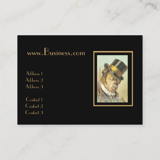 名刺ヴィンテージ犬トリマー 名刺 (裏面)