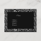 名刺ヴィンテージ華美フレーム白黒 名刺 (裏面)