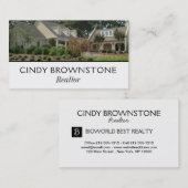 名刺不動産仲介業者写真カスタムテンプレートプレーン 名刺 (正面/裏面)