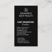 名刺不動産仲介業者写真カスタムテンプレートプレーン 名刺 (裏面)