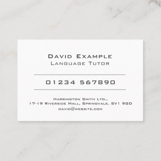 名刺入り言語講師 名刺 (裏面)