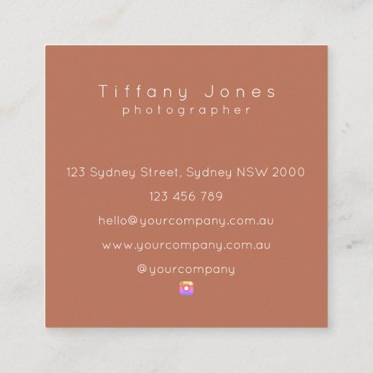 名刺写真フローラサークル中立 スクエア名刺 (裏面)