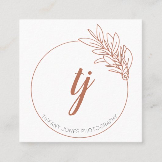 名刺写真フローラサークル中立 スクエア名刺 (正面)