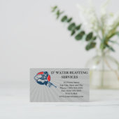 名刺力洗浄圧力水発破工 名刺 (スタンド正面)